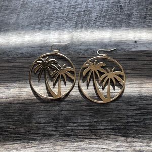 LDR palm gold hoops